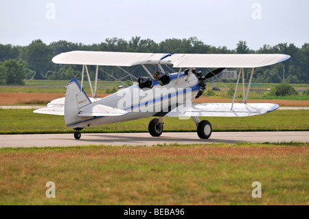 Vintage Aircraft PT-17 ready for take off Stock Photo