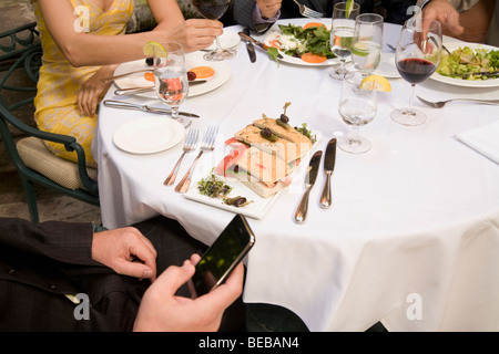 Business executives having lunch in a hotel, Biltmore Hotel, Coral Gables, Florida, USA Stock Photo