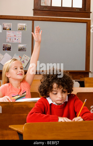 Students studying in a classroom Stock Photo