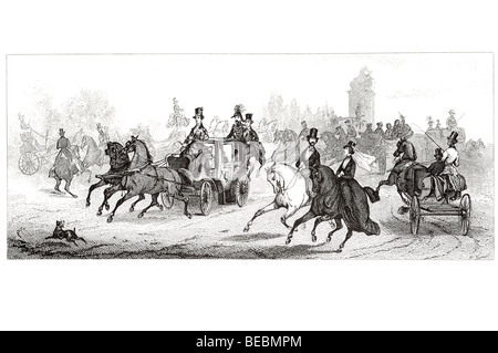 grand promenade in the elysian fields paris Stock Photo