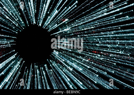 Close-up of fiber optic cables Stock Photo