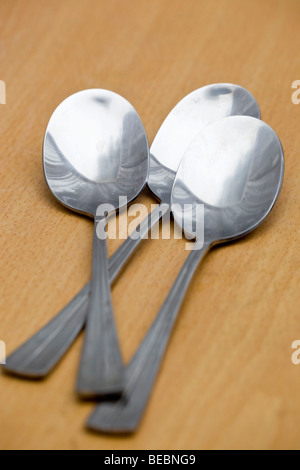 spoons; cutlery; table Stock Photo
