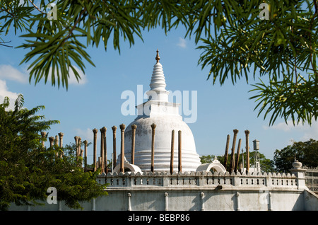 Thuparamaya stupa and ruins Anuradhapura Sri Lanka Stock Photo