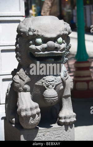 Lion's statue, Chinatown, San Francisco, California Stock Photo - Alamy