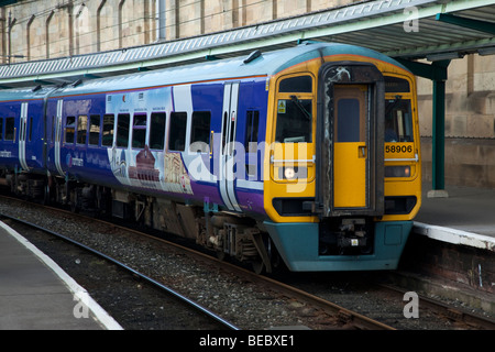 Northern Rail Class 158 diesel multiple unit at Carlisle Station, Cumbria, UK Stock Photo