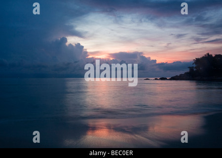 Beach at sunrise on Koh Samui, Thailand Stock Photo