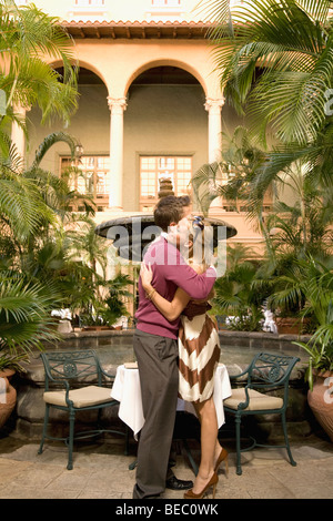 Couple romancing in a hotel, Biltmore Hotel, Coral Gables, Florida, USA Stock Photo