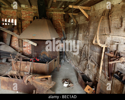 Old blacksmiths forge at Cressing Temple Barns Essex England Stock Photo