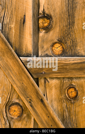 Weathered wood detail, Bodie Ghost Town, Eastern California, USA Stock Photo