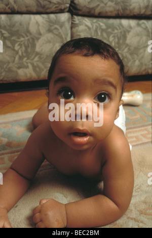 Mixed race baby. (African American & caucasian) MR Stock Photo