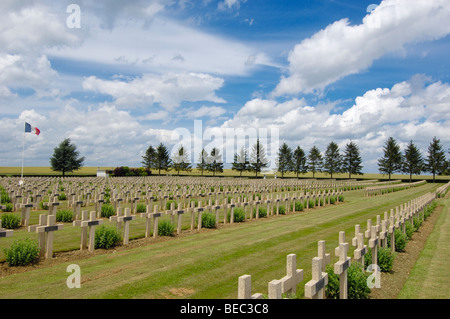 First World War Cemetery at Soissons. Picardie. Aisne. Somme valley. France Stock Photo