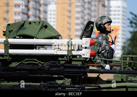 Military parade marking Chinas 60th anniversary of the Peoples Republic of China. 01-Oct-2009 Stock Photo