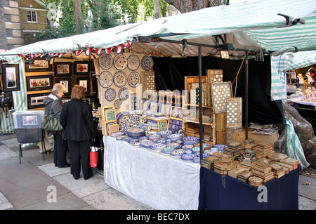 Market stalls, Piccadilly Market, Piccadilly, City of Westminster, London, England, United Kingdom Stock Photo