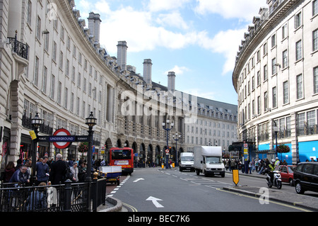 Regent Street from Piccadilly Circus, City of Westminster, London, England, United Kingdom Stock Photo