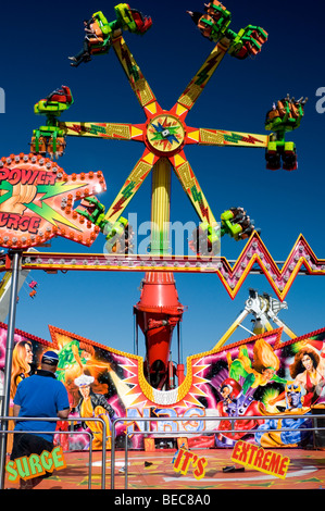 Sideshow Alley rides at the Royal Melbourne Show Stock Photo - Alamy