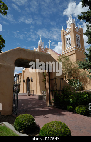 San Felipe de Neri Church, Albuquerque, New Mexico, USA. Stock Photo