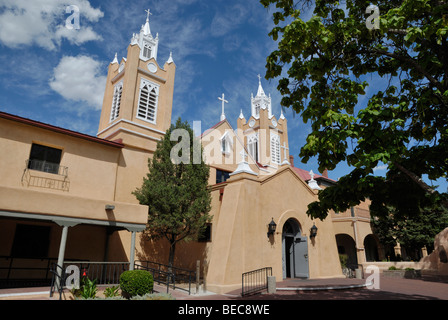 San Felipe de Neri Church, Albuquerque, New Mexico, USA. Stock Photo