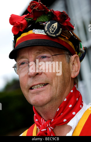 Brian Anderson, pictured at Sompting Villege Morris's annual conker festival at the Henty Arms, Ferring, West Sussex, UK. Stock Photo