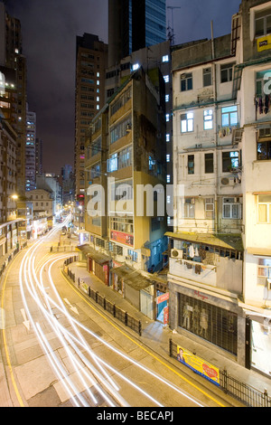 View from Central Mid Levels Escalator, Hong Kong Island, Hongkong, China, Asia Stock Photo