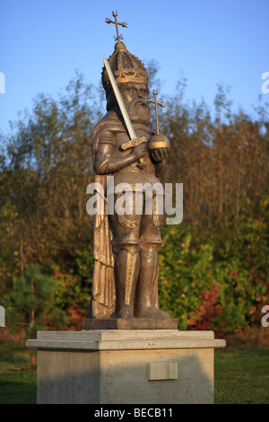 Roland statue of the Roland town Wedel in the Rolandpark, Belgern, North Saxony, Saxony, Germany, Europe Stock Photo