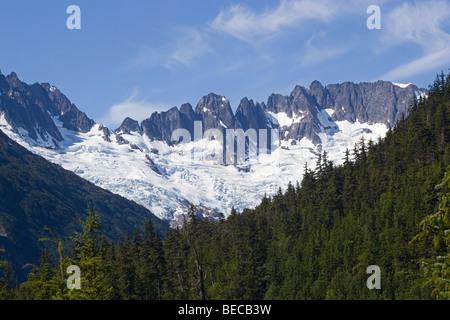 Mt. Yeatman, Irene Glacier, Klondike Gold Rush National Historical Park, Chilkoot Trail, Chilkoot Pass, Alaska, USA Stock Photo