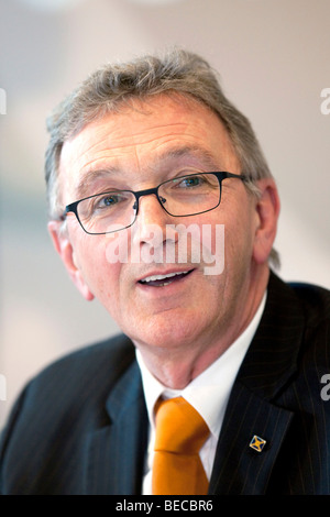 Wolfgang Mayrhuber, chairman and CEO of Deutsche Lufthansa AG, during the press conference on financial statements on 11.03.200 Stock Photo