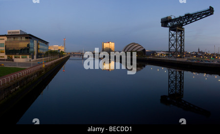 Reflections of the Glasgow's Landmarks in Clyde river.