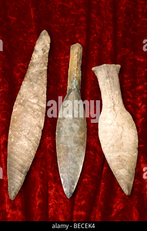 stone age flint tools from Norway circa 10,000 BC Stock Photo: 76389221 ...