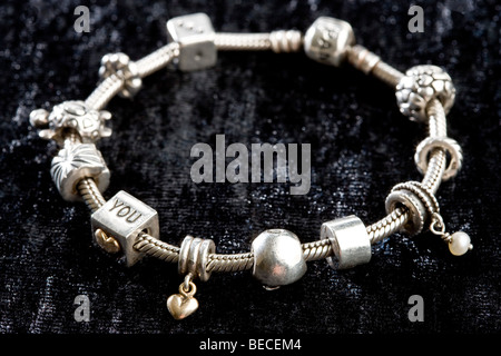 Silver bracelet Stock Photo