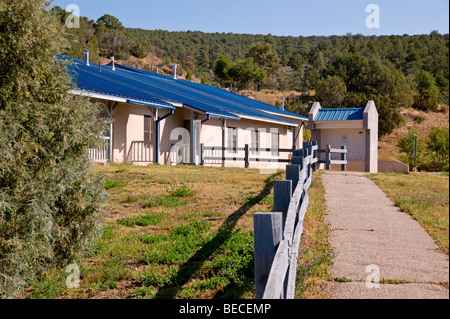 Red River State Trout Hatchery near Red River, New Mexico. Stock Photo