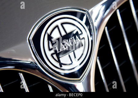 Lancia emblem on a car Stock Photo