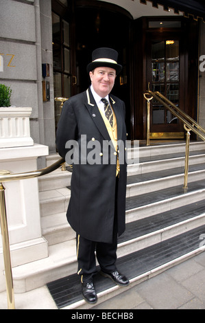 Doorman, The Ritz Hotel London, Piccadilly, City of Westminster, London, England, United Kingdom Stock Photo