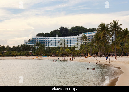 a hotel on the beach on Sentosa Island in Singapore Stock Photo