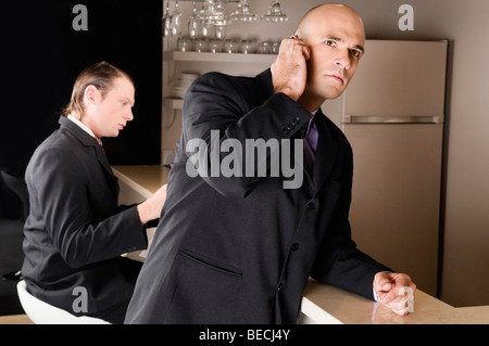 Businessman talking on a mobile phone Stock Photo