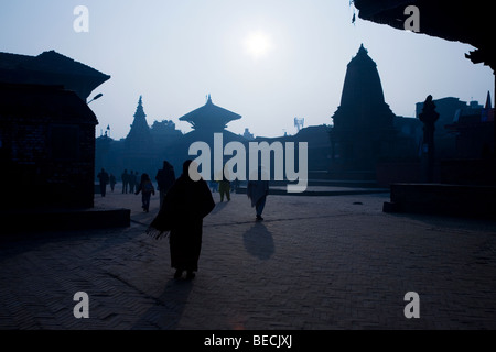 Durbar Square Dawn, Bhaktapur Stock Photo