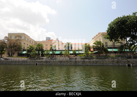 Asian Civilisations Museum from the Singapore River, Singapore Stock Photo