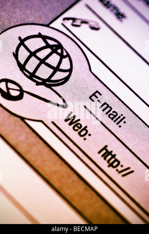 Close-up of a computer monitor Stock Photo