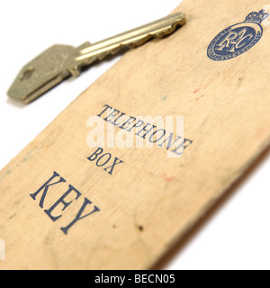Old fashioned RAC key for phone box Stock Photo