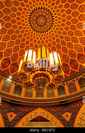 Iranian ceiling dome in the Persian part of the Ibn Battuta Mall, Shopping Mall, Dubai, United Arab Emirates, Arabia, Middle Ea Stock Photo