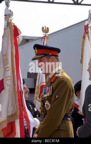 The Polish Armed Forces Memorial Unveiling Ceremony by HRH The Duke of Kent, KG. The National Memorial Arboretum, Staffordshire Stock Photo