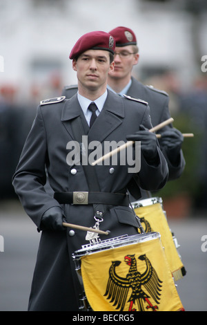 Bundeswehr, German armed forces, drummers, Koblenz, Rhineland-Palatinate, Germany, Europe Stock Photo