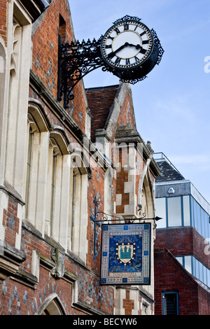 The Town Hall clock, High Street, Berkhamsted, Hertfordshire Stock Photo