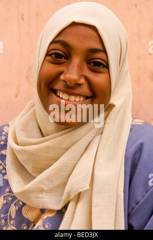 Egyptian girl, Esna, Egypt Stock Photo