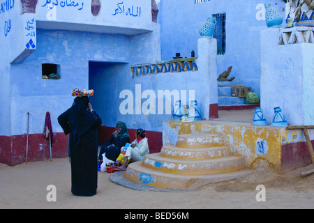 House in Nubian village, Aswan, Egypt Stock Photo