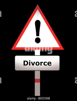 divorce sign Stock Photo