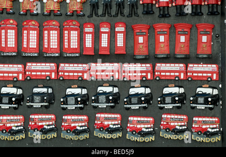 Collection of London souvenirs on sale just off Piccadilly in London Stock Photo
