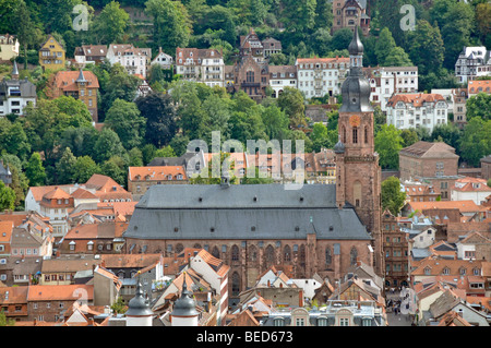 Heiliggeistkirche, Church of the Holy Spirit, Heidelberg, Neckar Valley, Baden-Wuerttemberg, Germany, Europe Stock Photo