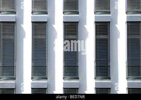 Windows, shut blinds, in Luxembourg, Europe Stock Photo