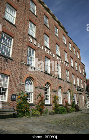 Town of Macclesfield, England. The 19th century former Sunday School is home to Macclesfield Heritage Centre and Silk Museum. Stock Photo