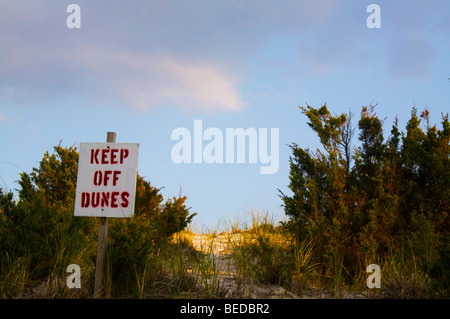 Keep off Dunes sign Stock Photo